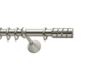 Κουρτινόξυλο Μεταλλικό Φ25 Viometale Dolly Νίκελ Ματ SWAROVSKI