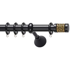 Κουρτινόξυλο Μεταλλικό Φ25 Viometale Meandros Black / Gold