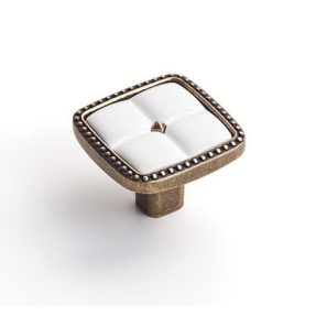 Πόμολο Viobrass 2335 Αντικέ Ορείχαλκος - Λευκό ⧄33mm Πόμολο Viobrass 2335 Αντικέ Ορείχαλκος - Λευκό ⧄33mm