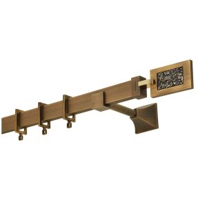 Κουρτινόξυλο Μεταλλικό FLAT Zogometal FC4560 Μπρονζέ Κουρτινόξυλο Μεταλλικό FLAT Zogometal FC4560 Μπρονζέ
