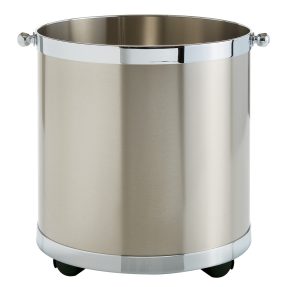 Ξυλοθήκη Zogometal K11/P Νίκελ Ματ Φ34x35 cm με ρόδες