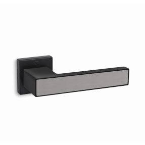 Πόμολο Πόρτας Convex 2185 Ροζέτα Ματ Μαύρο - Inox Πόμολο Πόρτας Convex 2185 Ροζέτα Ματ Μαύρο - Inox