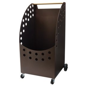 Ξυλοθήκη Zogometal K50 Αντικέ Σκουριά - Όρο Ματ 40x43x90 cm με ρόδες