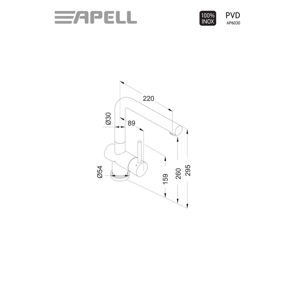 Μπαταρία Κουζίνας Apell AP6030-222 Rame Μπαταρία Κουζίνας Apell AP6030-222 Rame