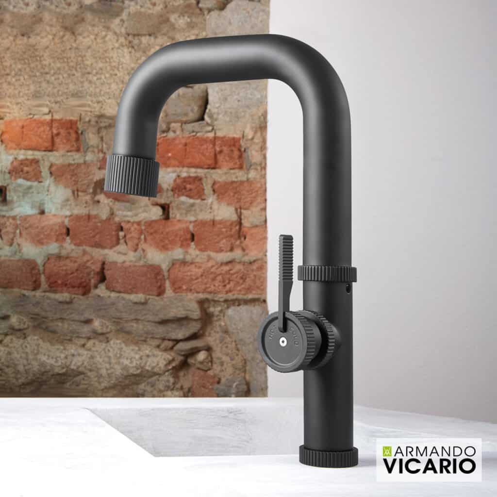 Μπαταρία Κουζίνας Armando Vicario Raw 400686-400 Black Matt Μπαταρία Κουζίνας Armando Vicario Raw 400686-400 Black Matt
