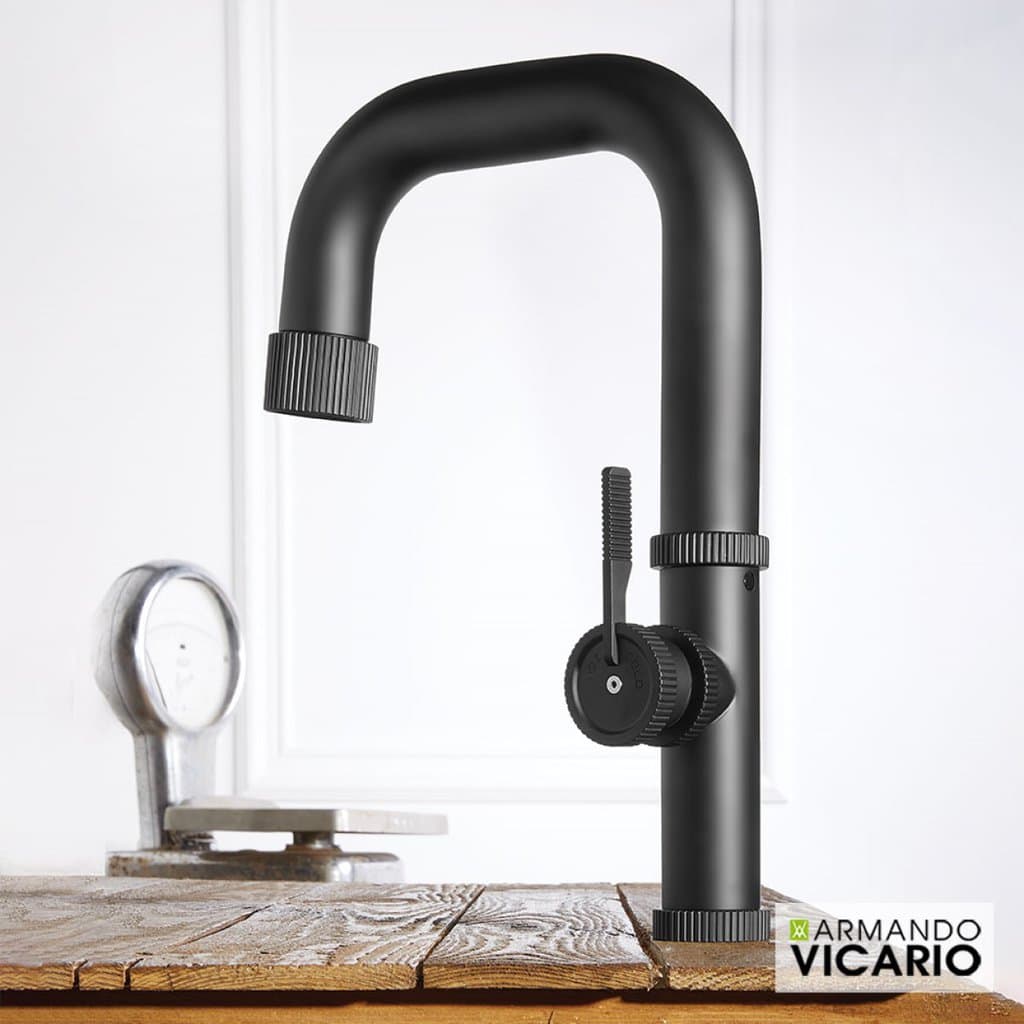 Μπαταρία Κουζίνας Armando Vicario Raw 400686-400 Black Matt Μπαταρία Κουζίνας Armando Vicario Raw 400686-400 Black Matt
