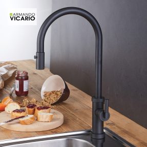 Μπαταρία Κουζίνας Armando Vicario Urban 400702-400 Black Matt Μπαταρία Κουζίνας Armando Vicario Urban 400702-400 Black Matt