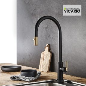 Μπαταρία Κουζίνας Armando Vicario Urban 400702-400201 Black Matt/Gold Brushed Μπαταρία Κουζίνας Armando Vicario Urban 400702-400201 Black Matt/Gold Brushed