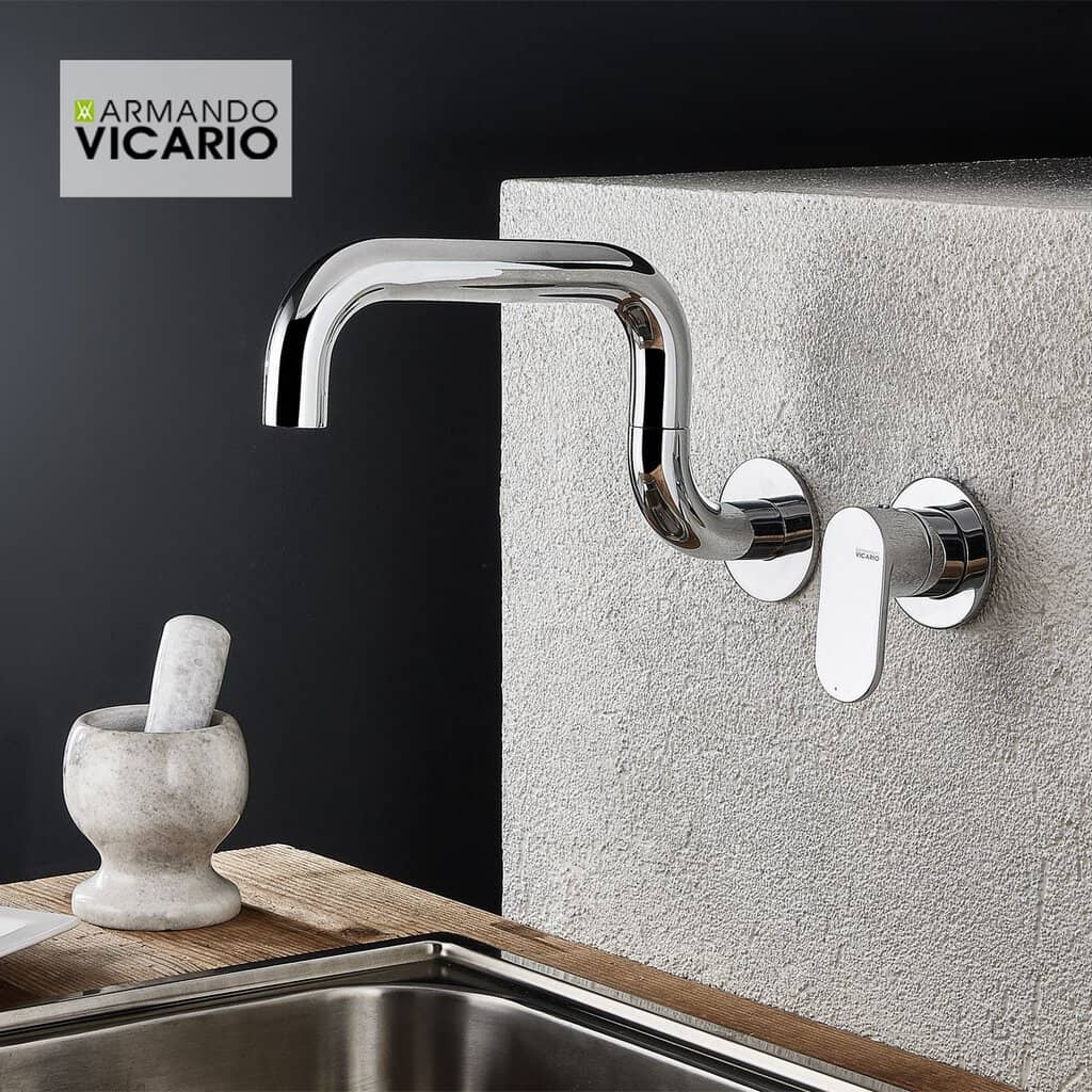 Μπαταρία Κουζίνας Τοίχου Armando Vicario Laundry 400747-100 Chrome Μπαταρία Κουζίνας Τοίχου Armando Vicario Laundry 400747-100 Chrome