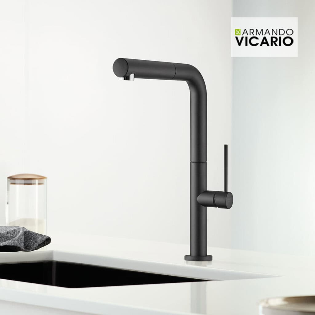 Μπαταρία Κουζίνας Armando Vicario Tozo 48580-400 Black Matt Μπαταρία Κουζίνας Armando Vicario Tozo 48580-400 Black Matt