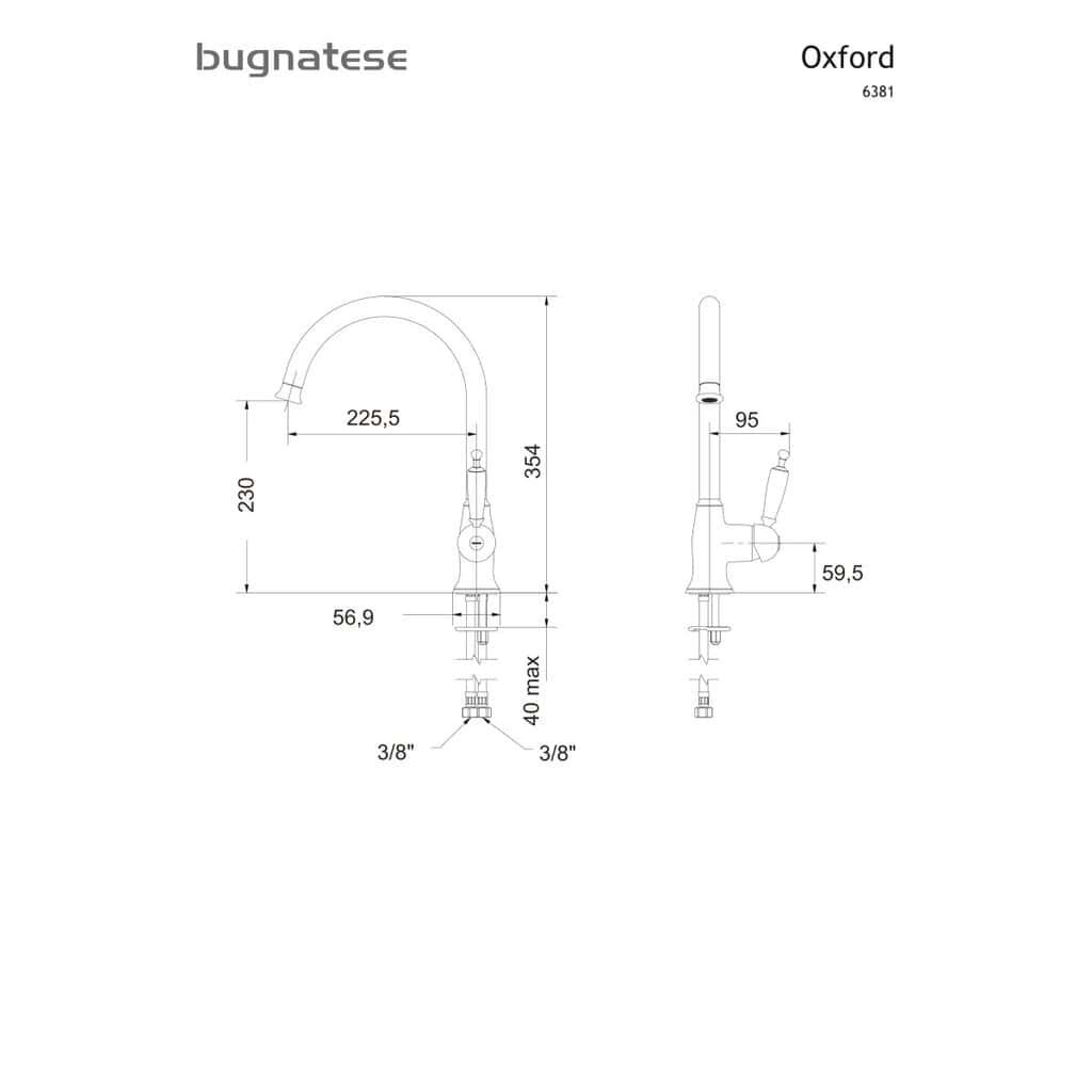 Μπαταρία Κουζίνας Bugnatese Oxford 6381-220 Bronze Μπαταρία Κουζίνας Bugnatese Oxford 6381-220 Bronze