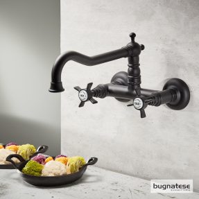 Μπαταρία Κουζίνας Τοίχου Bugnatese Princeton 852-400 Black Matt Μπαταρία Κουζίνας Τοίχου Bugnatese Princeton 852-400 Black Matt