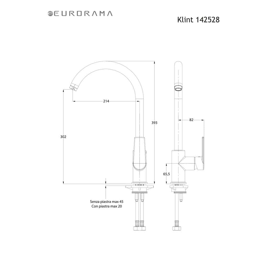 Μπαταρία Κουζίνας Eurorama Klint 142528-100 Chrome Μπαταρία Κουζίνας Eurorama Klint 142528-100 Chrome