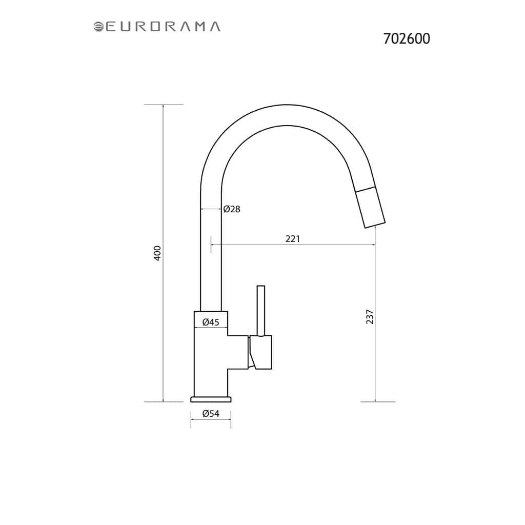 Μπαταρία Κουζίνας Eurorama 702600-411 Black Brushed Μπαταρία Κουζίνας Eurorama 702600-411 Black Brushed