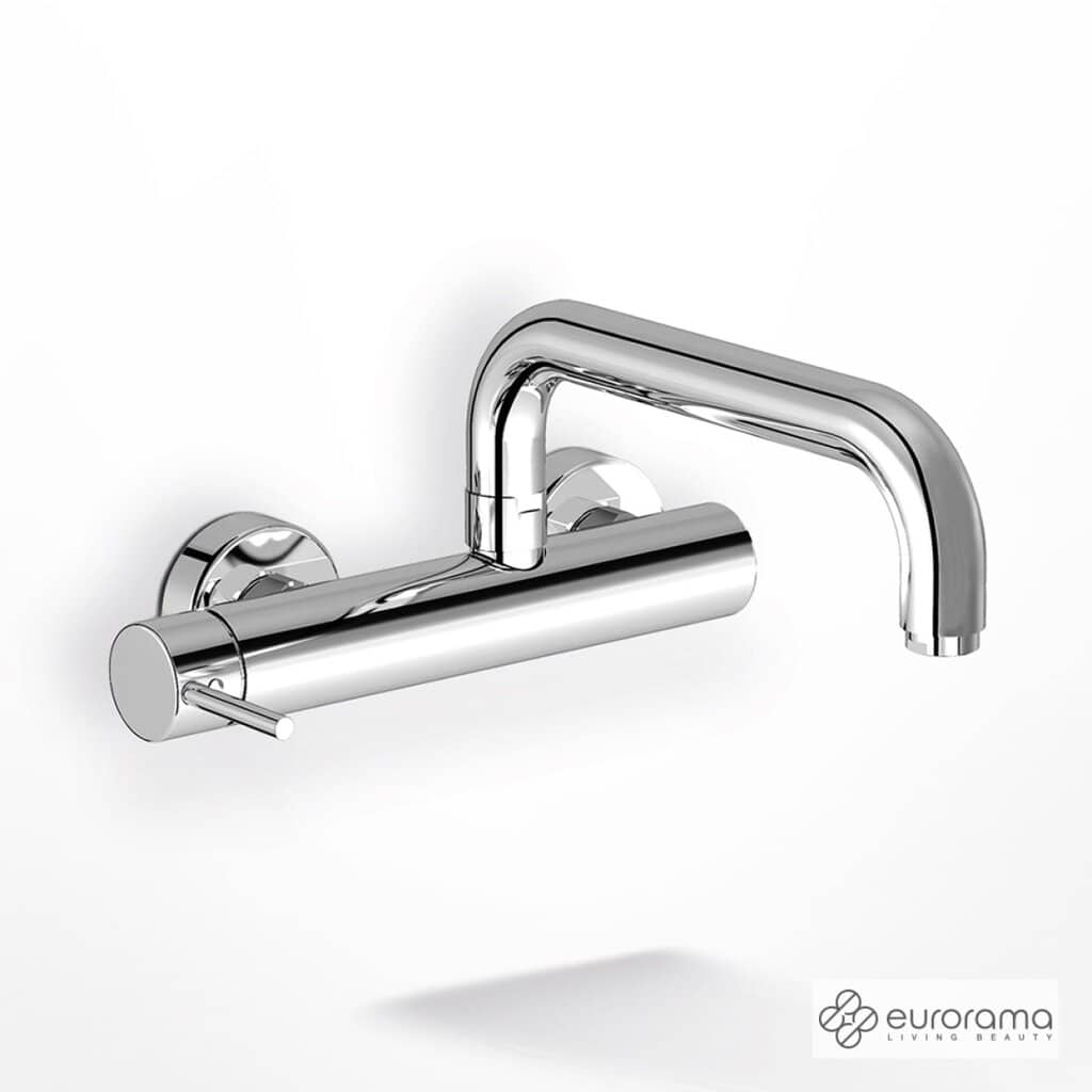 Μπαταρία Κουζίνας Τοίχου Eurorama Tonda 711401-100 Chrome Μπαταρία Κουζίνας Τοίχου Eurorama Tonda 711401-100 Chrome