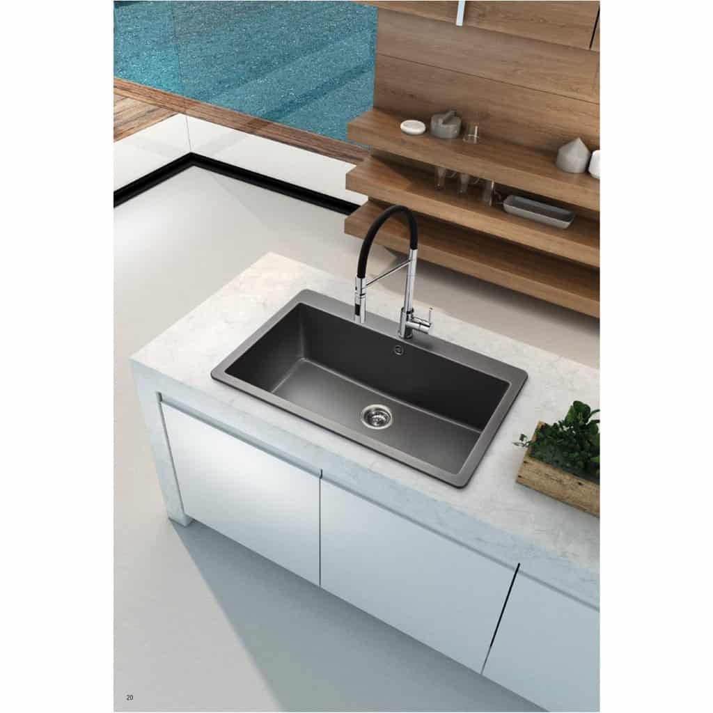 Νεροχύτης Κουζίνας Schock Cristadur Mono 15090-1442 Silverstone 83.8x53cm Νεροχύτης Κουζίνας Schock Cristadur Mono 15090-1442 Silverstone 83.8x53cm