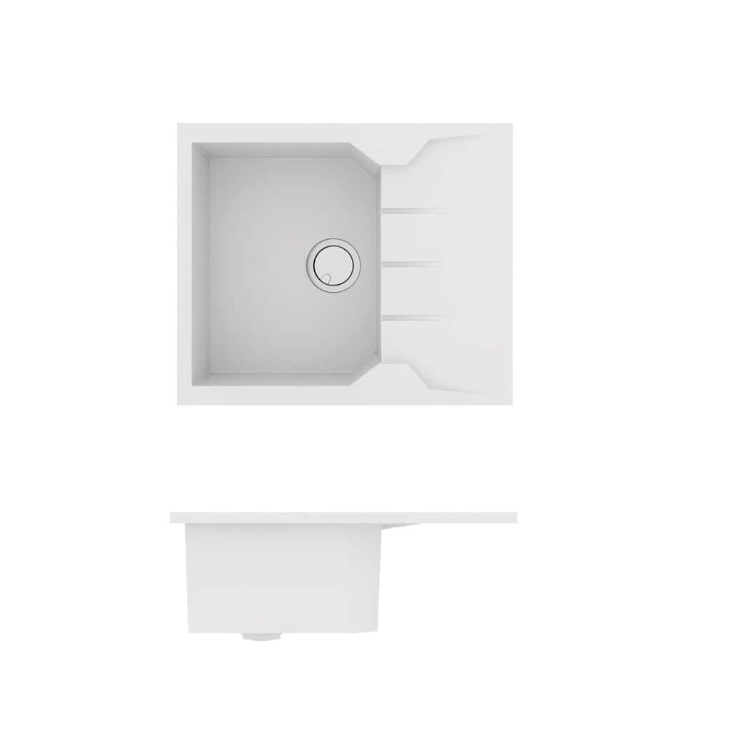 Νεροχύτης Κουζίνας Sanitec Ultra Granite 812-30 Bianco 60x50cm Νεροχύτης Κουζίνας Sanitec Ultra Granite 812-30 Bianco 60x50cm