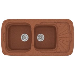 Νεροχύτης Κουζίνας Sanitec Classic 304-20 Granite Terracota 96x51cm Νεροχύτης Κουζίνας Sanitec Classic 304-20 Granite Terracota 96x51cm