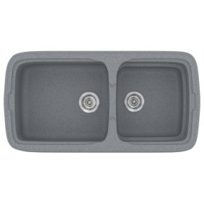Νεροχύτης Κουζίνας Sanitec Classic 305-17 Metallic Silver 96x51cm Νεροχύτης Κουζίνας Sanitec Classic 305-17 Metallic Silver 96x51cm
