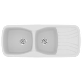 Νεροχύτης Κουζίνας Sanitec Classic 311-00 White 120x51cm Νεροχύτης Κουζίνας Sanitec Classic 311-00 White 120x51cm