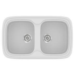 Νεροχύτης Κουζίνας Sanitec Classic 312-00 White 82x50cm Νεροχύτης Κουζίνας Sanitec Classic 312-00 White 82x50cm