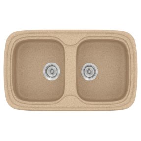 Νεροχύτης Κουζίνας Sanitec Classic 312-10 Granite Beige 82x50cm Νεροχύτης Κουζίνας Sanitec Classic 312-10 Granite Beige 82x50cm