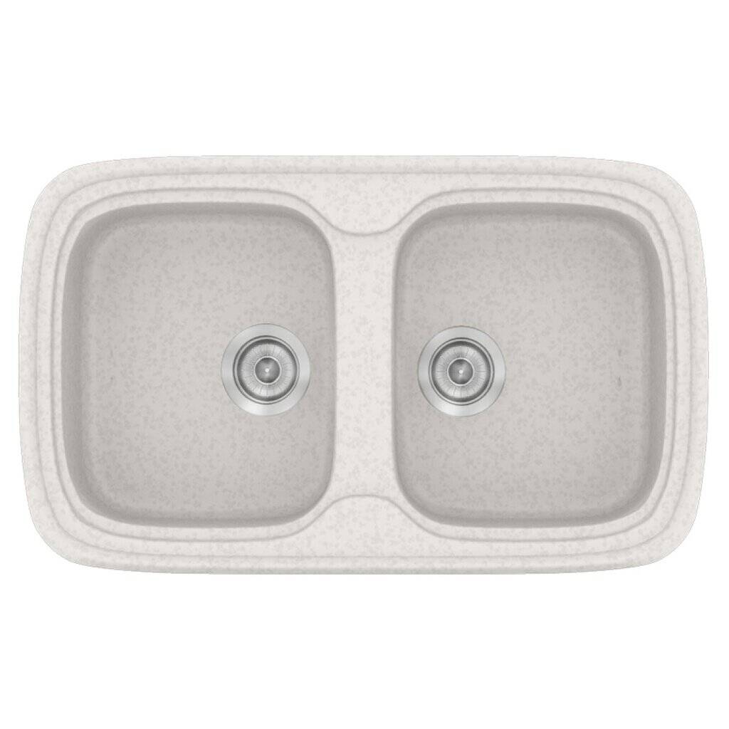 Νεροχύτης Κουζίνας Sanitec Classic 312-14 Metallic Ice 82x50cm Νεροχύτης Κουζίνας Sanitec Classic 312-14 Metallic Ice 82x50cm
