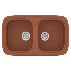 Νεροχύτης Κουζίνας Sanitec Classic 312-20 Granite Terracota 82x50cm Νεροχύτης Κουζίνας Sanitec Classic 312-20 Granite Terracota 82x50cm