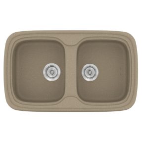 Νεροχύτης Κουζίνας Sanitec Classic 312-42 Granite Taupe 82x50cm Νεροχύτης Κουζίνας Sanitec Classic 312-42 Granite Taupe 82x50cm
