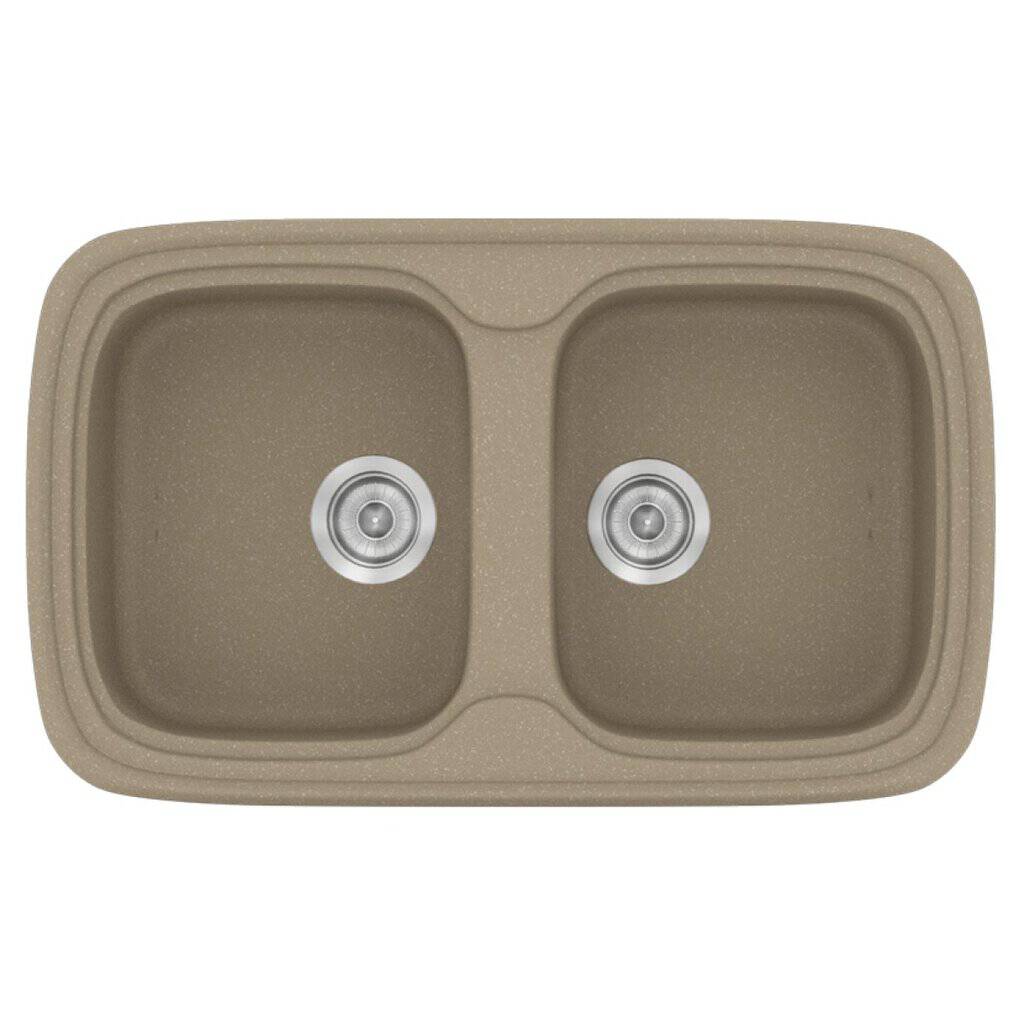 Νεροχύτης Κουζίνας Sanitec Classic 312-42 Granite Taupe 82x50cm Νεροχύτης Κουζίνας Sanitec Classic 312-42 Granite Taupe 82x50cm