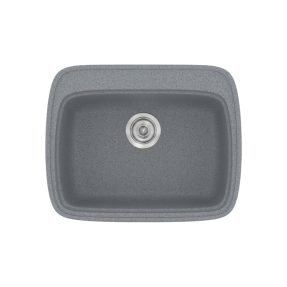 Νεροχύτης Κουζίνας Sanitec Classic 313-17 Metallic Silver 58x50cm Νεροχύτης Κουζίνας Sanitec Classic 313-17 Metallic Silver 58x50cm