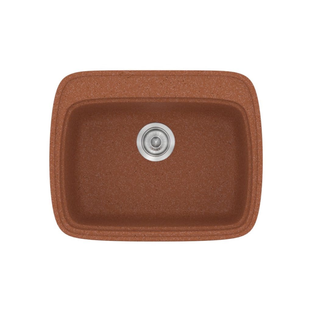 Νεροχύτης Κουζίνας Sanitec Classic 313-20 Granite Terracota 58x50cm Νεροχύτης Κουζίνας Sanitec Classic 313-20 Granite Terracota 58x50cm