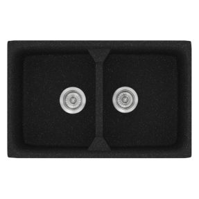 Νεροχύτης Κουζίνας Sanitec Classic 318-05 Granite Black 78x51cm Νεροχύτης Κουζίνας Sanitec Classic 318-05 Granite Black 78x51cm