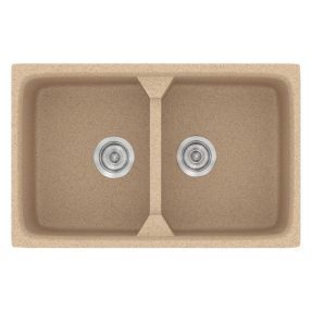 Νεροχύτης Κουζίνας Sanitec Classic 318-10 Granite Beige 78x51cm Νεροχύτης Κουζίνας Sanitec Classic 318-10 Granite Beige 78x51cm
