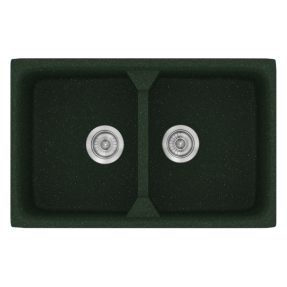 Νεροχύτης Κουζίνας Sanitec Classic 318-19 Granite Green 78x51cm Νεροχύτης Κουζίνας Sanitec Classic 318-19 Granite Green 78x51cm