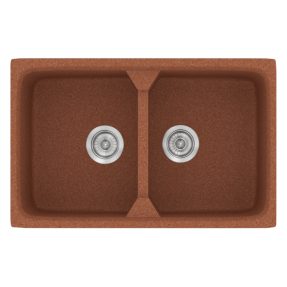 Νεροχύτης Κουζίνας Sanitec Classic 318-20 Granite Terracota 78x51cm Νεροχύτης Κουζίνας Sanitec Classic 318-20 Granite Terracota 78x51cm