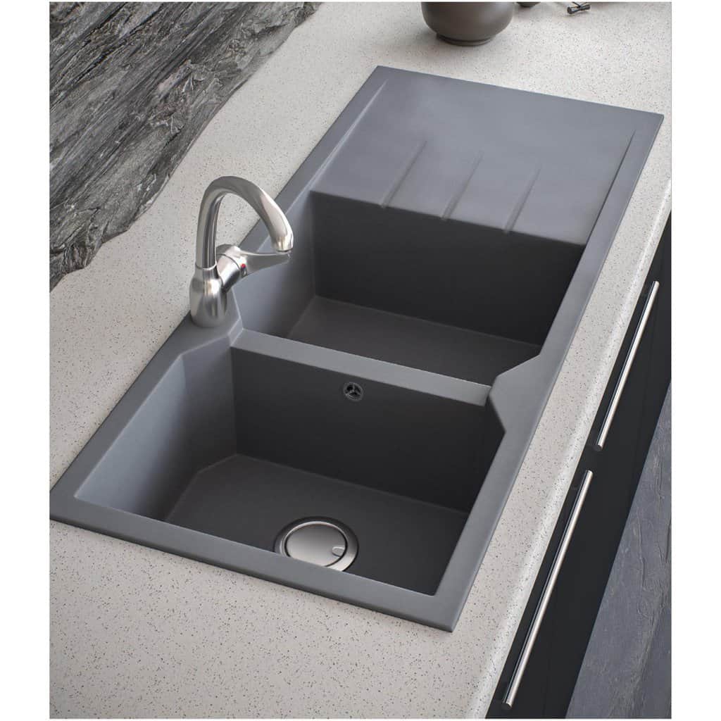 Νεροχύτης Κουζίνας Sanitec Ultra Granite 800-31 Ocra 116x50cm Νεροχύτης Κουζίνας Sanitec Ultra Granite 800-31 Ocra 116x50cm