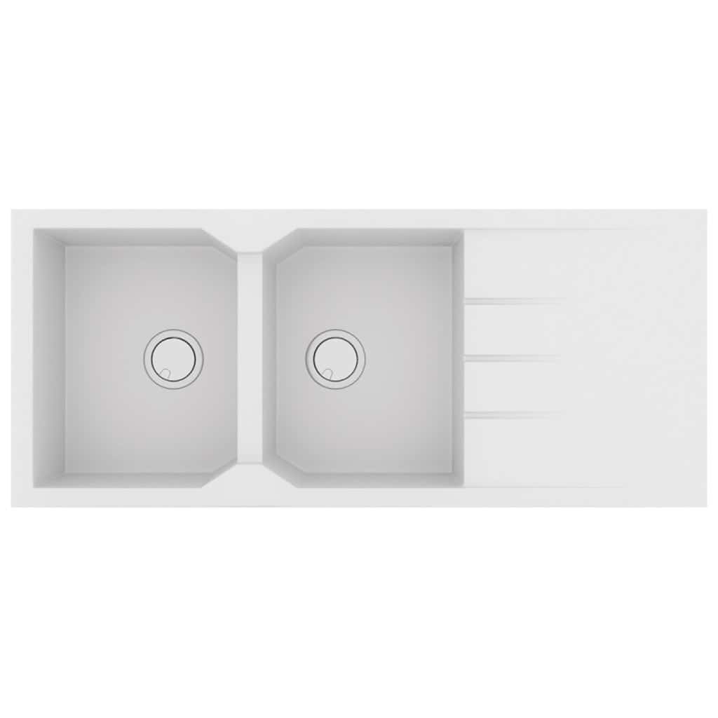 Νεροχύτης Κουζίνας Sanitec Ultra Granite 800-30 Bianco 116x50cm Νεροχύτης Κουζίνας Sanitec Ultra Granite 800-30 Bianco 116x50cm