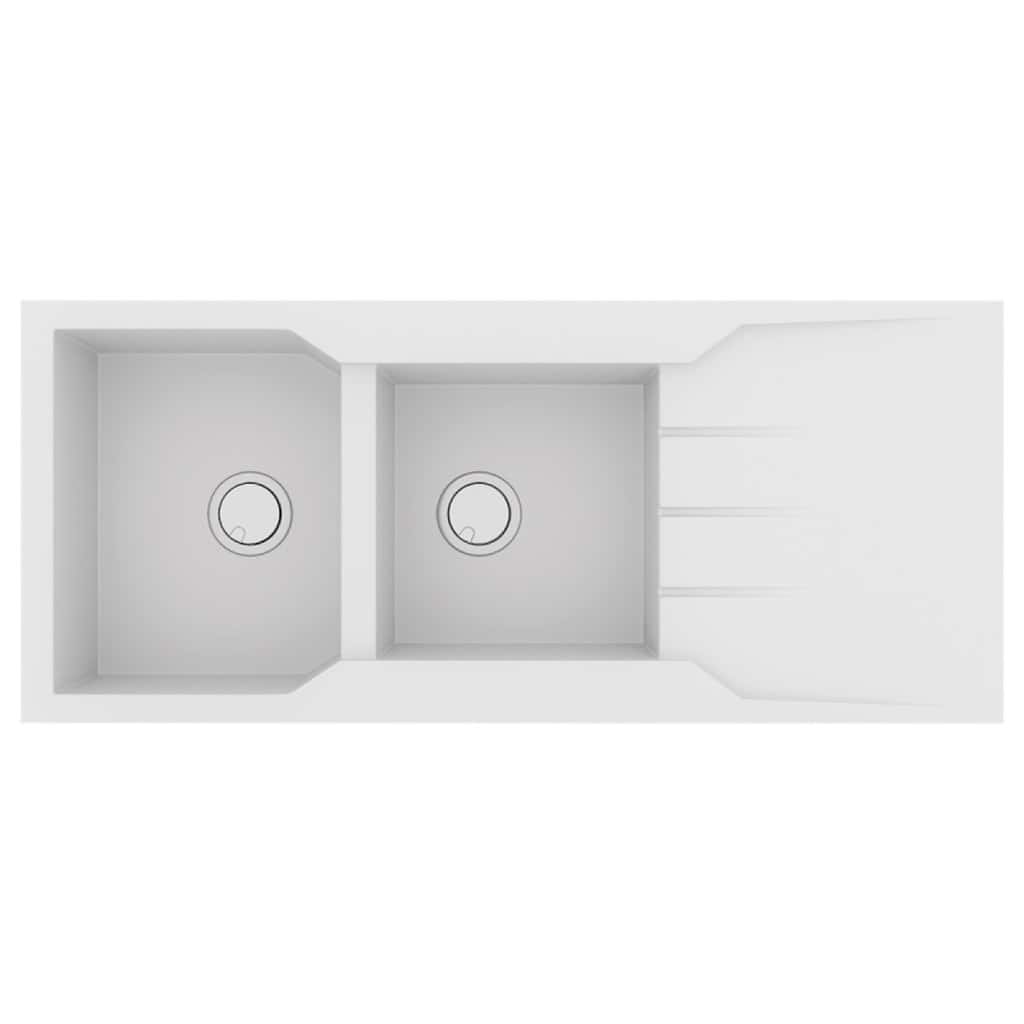 Νεροχύτης Κουζίνας Sanitec Ultra Granite 801-30 Bianco 116x50cm Νεροχύτης Κουζίνας Sanitec Ultra Granite 801-30 Bianco 116x50cm
