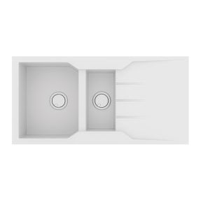 Νεροχύτης Κουζίνας Sanitec Ultra Granite 802-30 Bianco 100x50cm Νεροχύτης Κουζίνας Sanitec Ultra Granite 802-30 Bianco 100x50cm