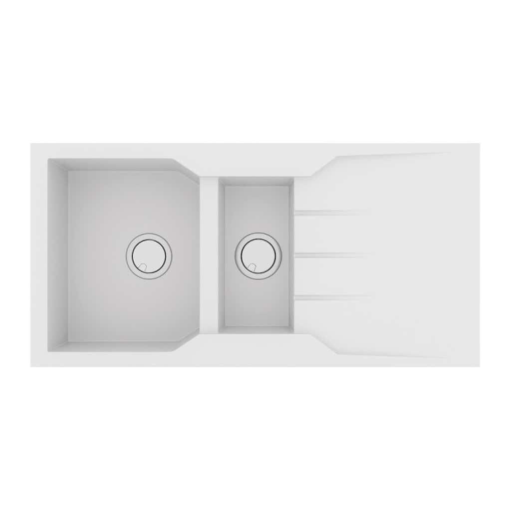 Νεροχύτης Κουζίνας Sanitec Ultra Granite 802-30 Bianco 100x50cm Νεροχύτης Κουζίνας Sanitec Ultra Granite 802-30 Bianco 100x50cm