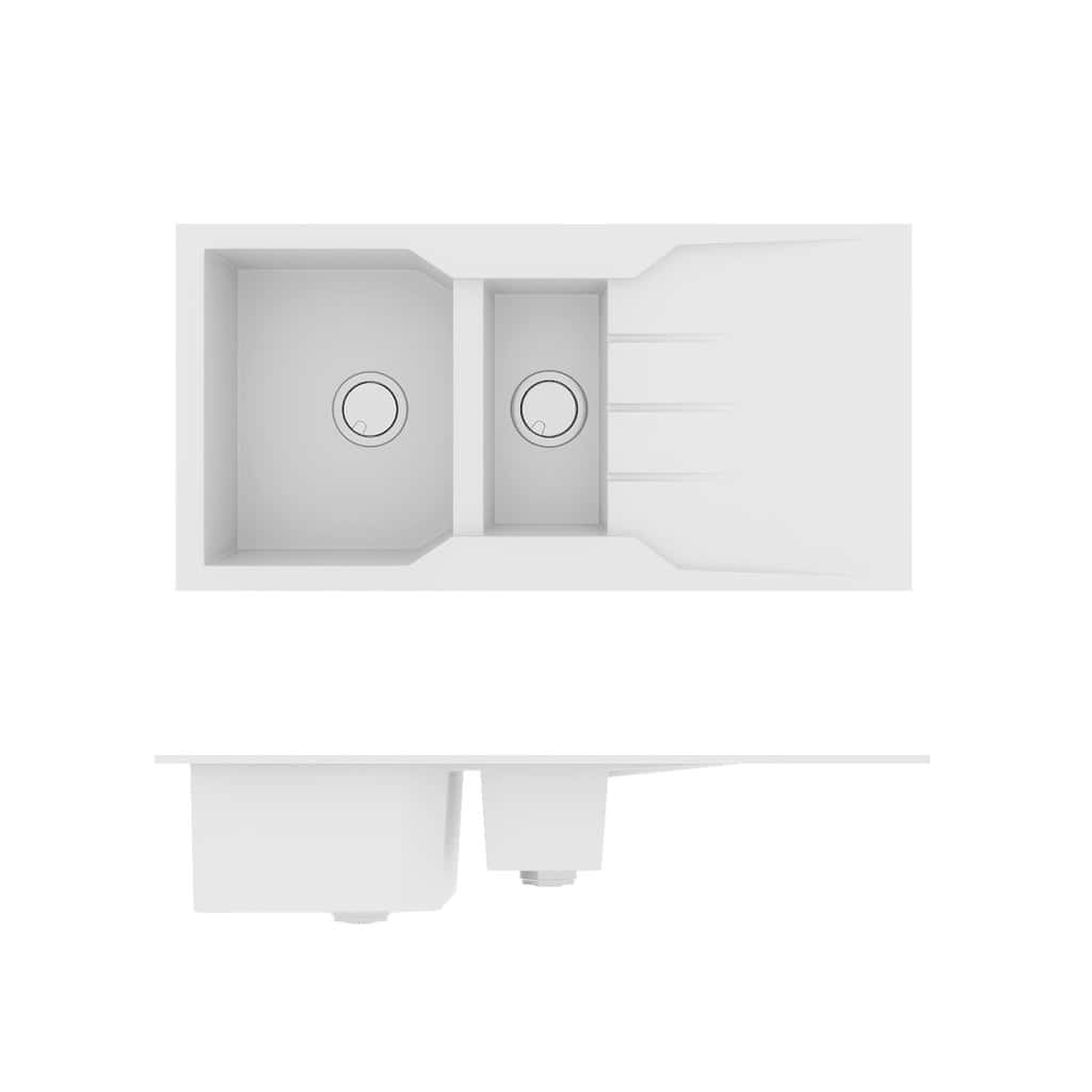 Νεροχύτης Κουζίνας Sanitec Ultra Granite 802-35 Pietra 100x50cm Νεροχύτης Κουζίνας Sanitec Ultra Granite 802-35 Pietra 100x50cm