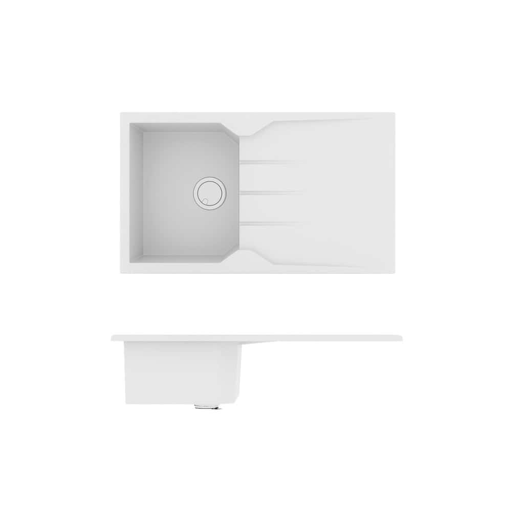 Νεροχύτης Κουζίνας Sanitec Ultra Granite 805-30 Bianco 86x50cm Νεροχύτης Κουζίνας Sanitec Ultra Granite 805-30 Bianco 86x50cm