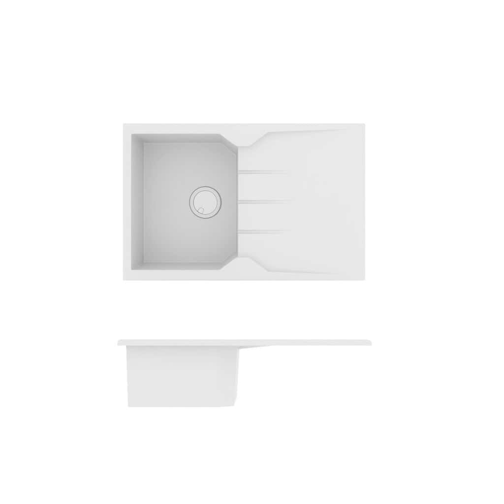 Νεροχύτης Κουζίνας Sanitec Ultra Granite 807-30 Bianco 79x50cm Νεροχύτης Κουζίνας Sanitec Ultra Granite 807-30 Bianco 79x50cm