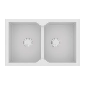 Νεροχύτης Κουζίνας Sanitec Ultra Granite 818-30 Bianco 86x50cm Νεροχύτης Κουζίνας Sanitec Ultra Granite 818-30 Bianco 86x50cm