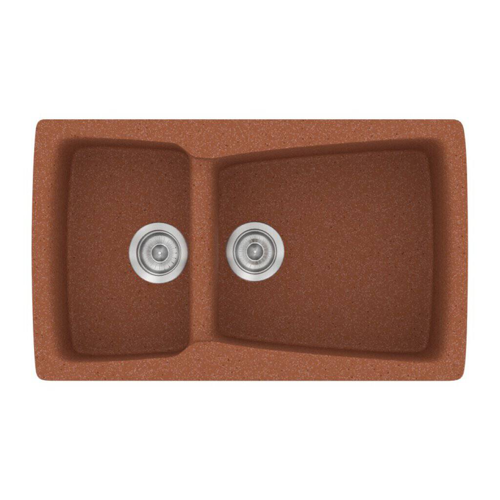 Νεροχύτης Κουζίνας Sanitec Classic 320-20 Granite Terracota 79x50cm Νεροχύτης Κουζίνας Sanitec Classic 320-20 Granite Terracota 79x50cm