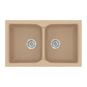 Νεροχύτης Κουζίνας Sanitec Classic 322-10 Granite Beige 81x50cm Νεροχύτης Κουζίνας Sanitec Classic 322-10 Granite Beige 81x50cm