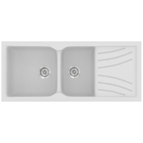 Νεροχύτης Κουζίνας Sanitec Classic 323-00 White 115x50cm Νεροχύτης Κουζίνας Sanitec Classic 323-00 White 115x50cm