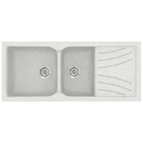 Νεροχύτης Κουζίνας Sanitec Classic 323-01 Granite White 115x50cm Νεροχύτης Κουζίνας Sanitec Classic 323-01 Granite White 115x50cm