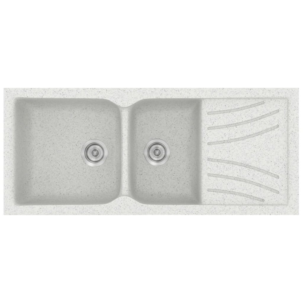 Νεροχύτης Κουζίνας Sanitec Classic 323-01 Granite White 115x50cm Νεροχύτης Κουζίνας Sanitec Classic 323-01 Granite White 115x50cm